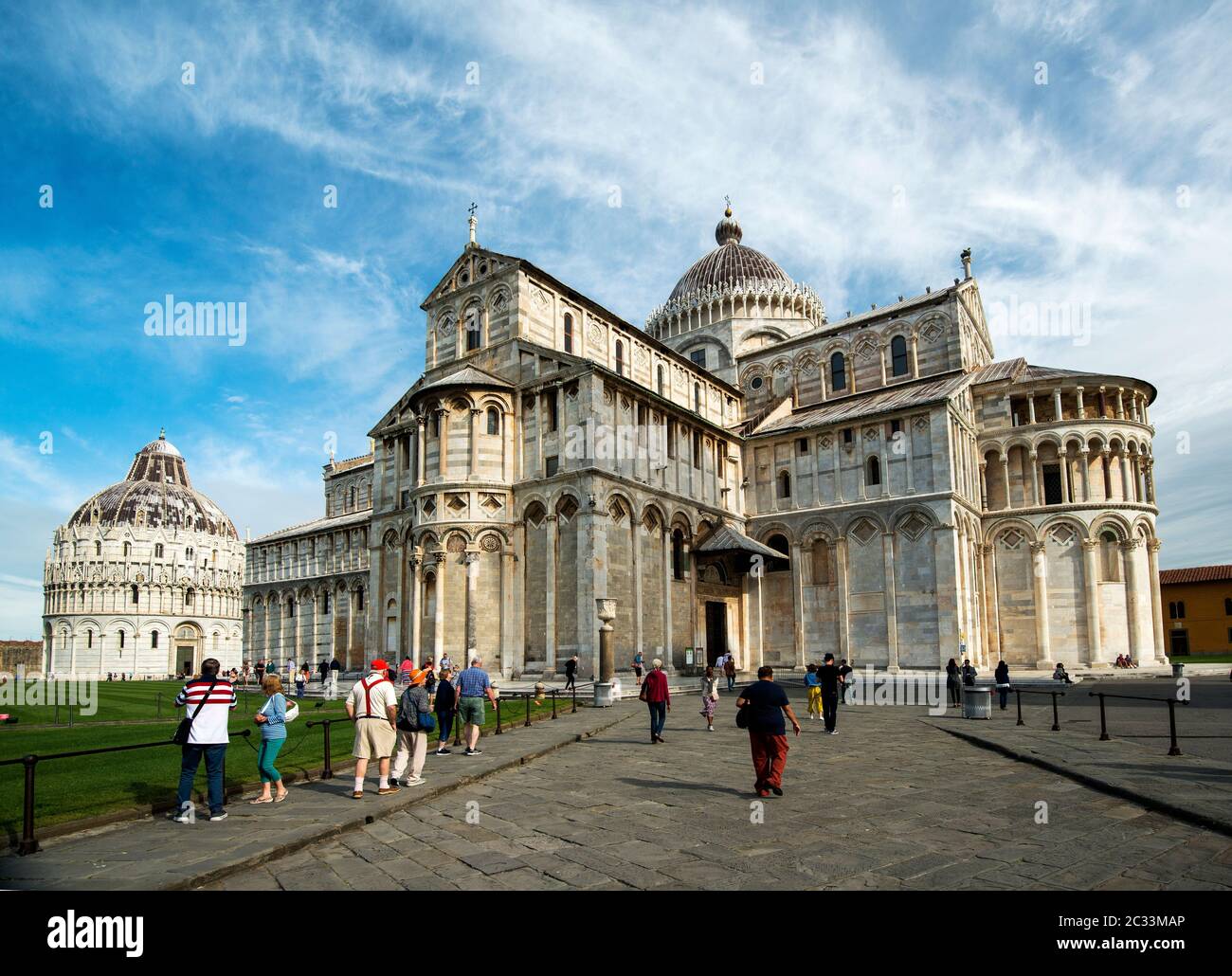 Pisa Cathedral or Duomo di Pisa on Piazza dei Miracoli, Pisa, Tuscany, Italy; Roman Catholic cathedral dedicated to the Assumption of the Virgin Mary. Stock Photo