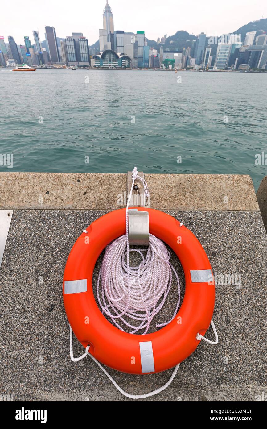 Lifebuoy Life Saver Device in Hong Kong Stock Photo Alamy