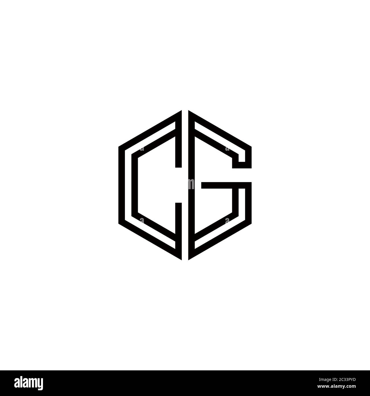 Cg letter logo design hi-res stock photography and images - Alamy
