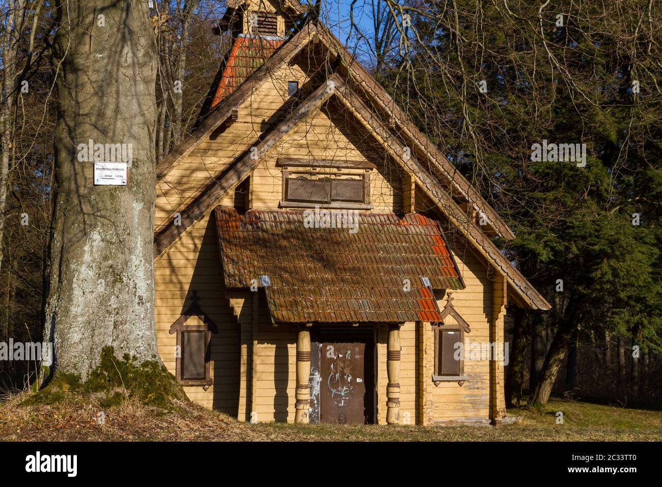 Stave Church Albrechtshaus Staircase Stock Photo