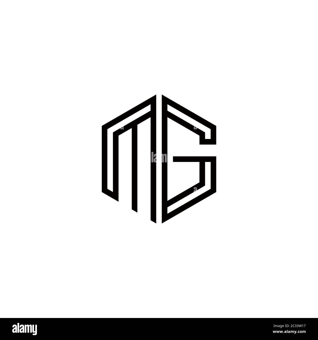 Letter MG Monogram Logo Design Stock Vector - Illustration of letter,  lettermark: 280974247