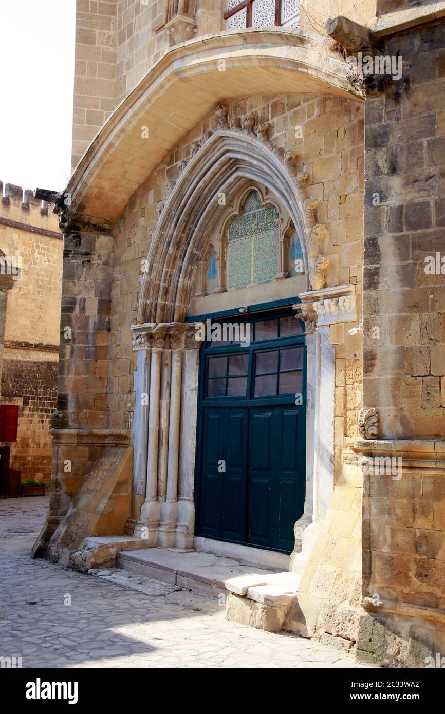 ehemalige Sophienkathedrale, heute Selimiye Moschee, Nikosia, Türkische Republik Nordzypern Stock Photo
