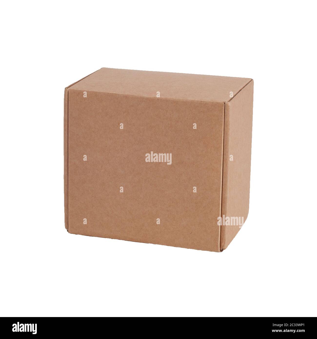 Cardboard box isolated on a white background Stock Photo - Alamy
