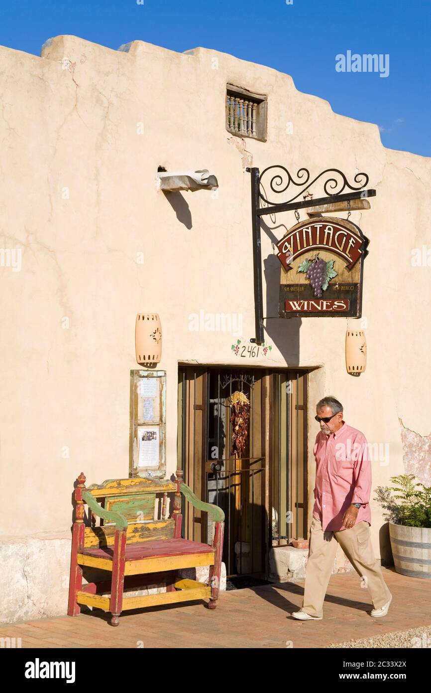 Wine store in Old Mesilla village, Las Cruces,New Mexico,USA Stock