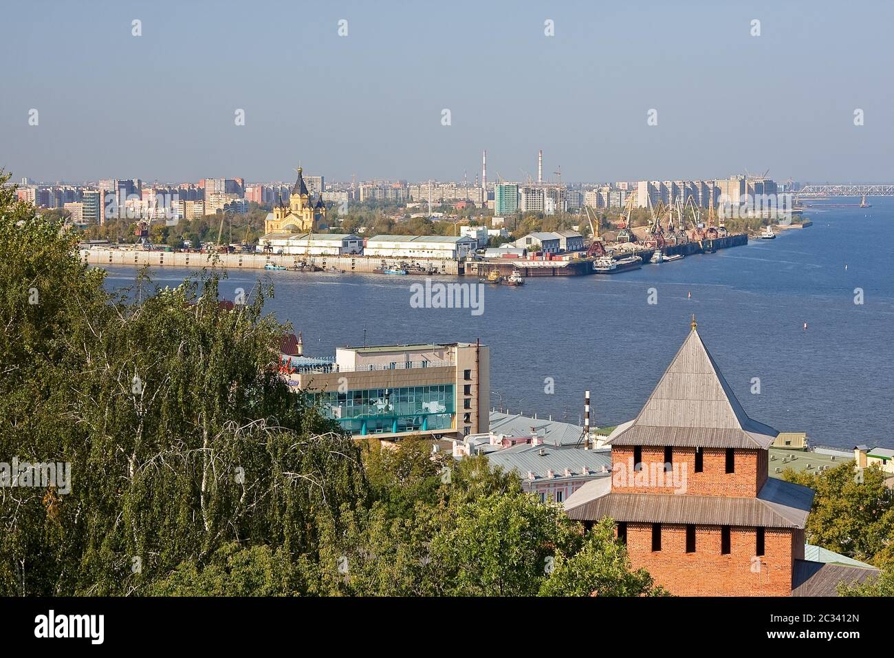 Nizhny Novgorod kremlin Stock Photo
