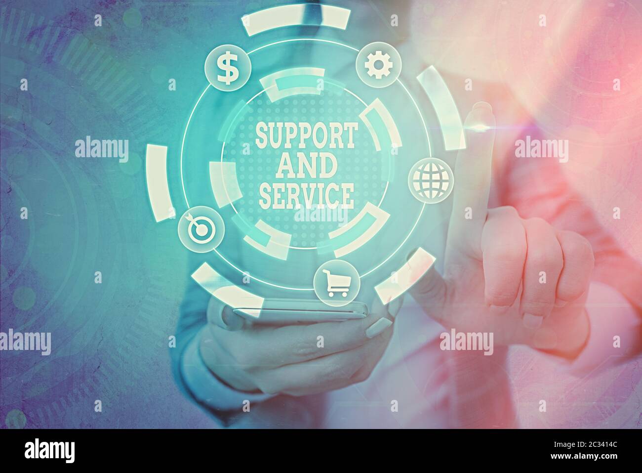 Word writing text Support And Service. Business photo showcasing ...
