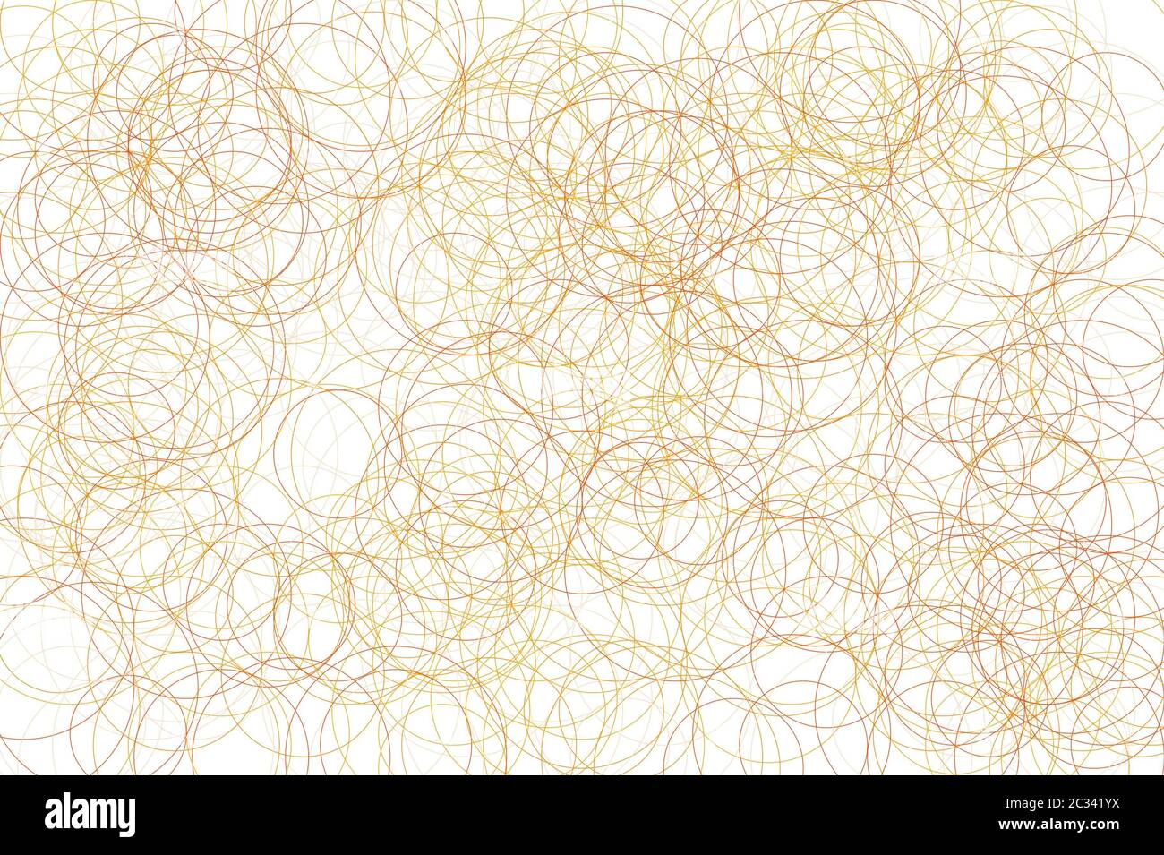 Abstract minimalist orange illustration with circles and white ...
