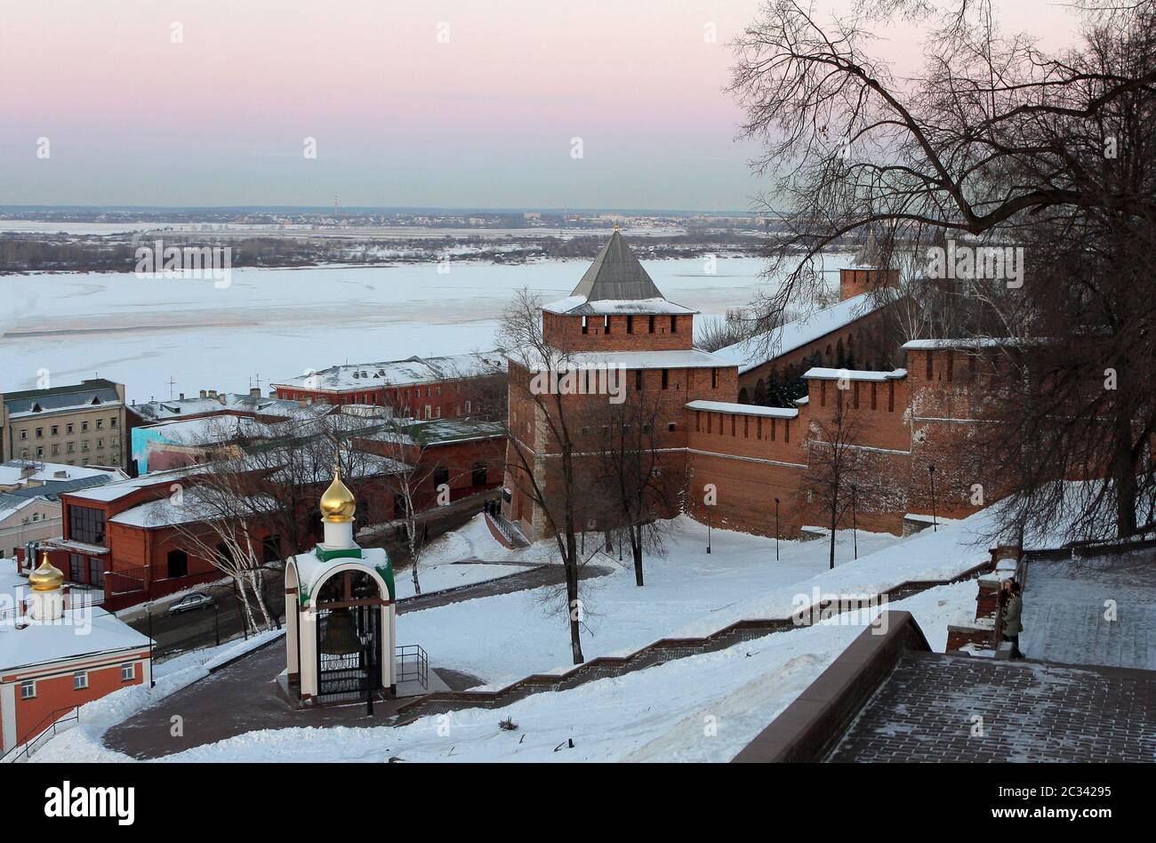 Nizhny Novgorod kremlin Stock Photo