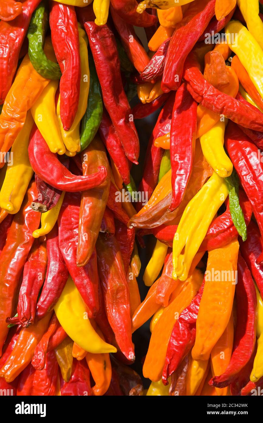 Chiles In Trading Post Taos New Mexico Usa Stock Photo Alamy