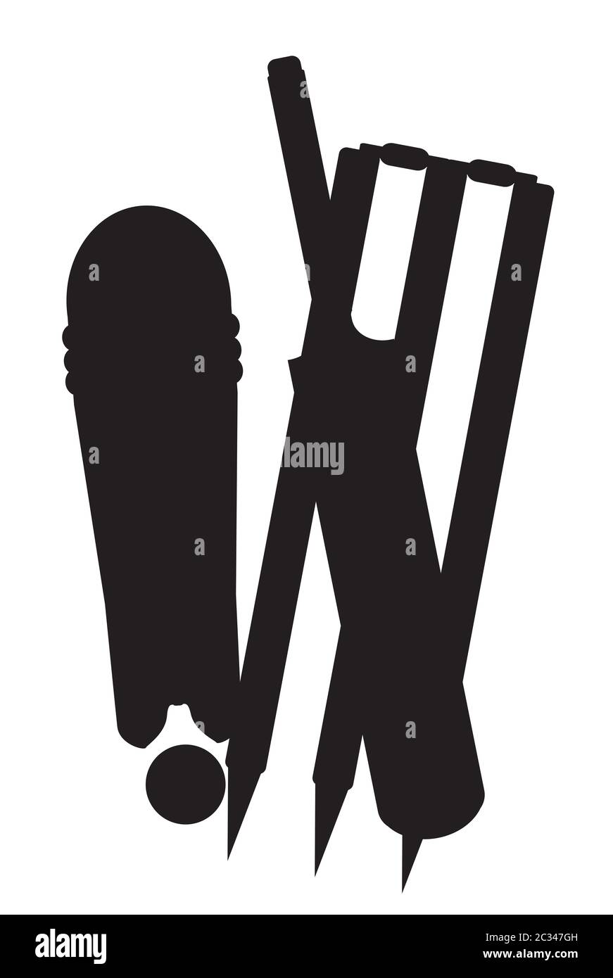 Cricket bat and ball vector hires stock photography and images Alamy