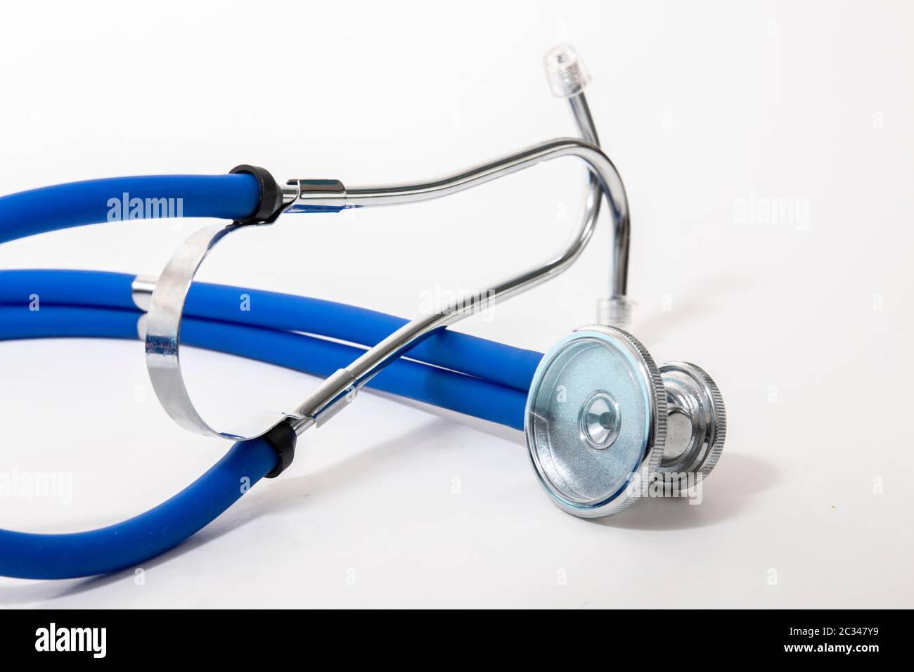 doctors equipment stethoscope isolated on a white background. Stock Photo