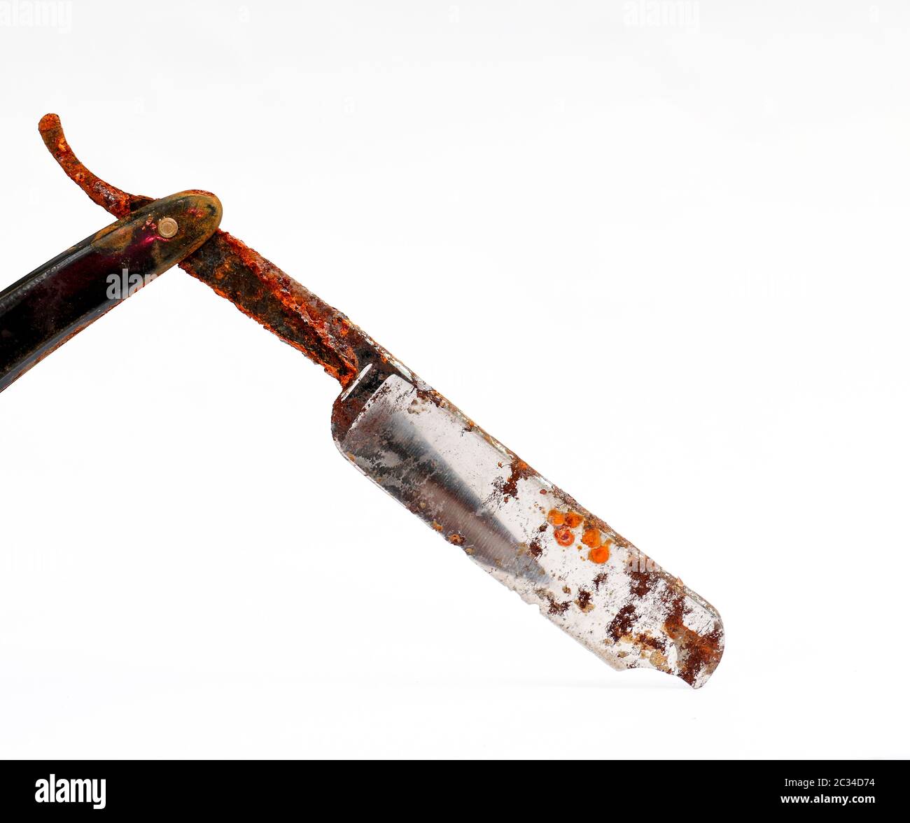 pivture of an old rusty damaged razor Stock Photo - Alamy