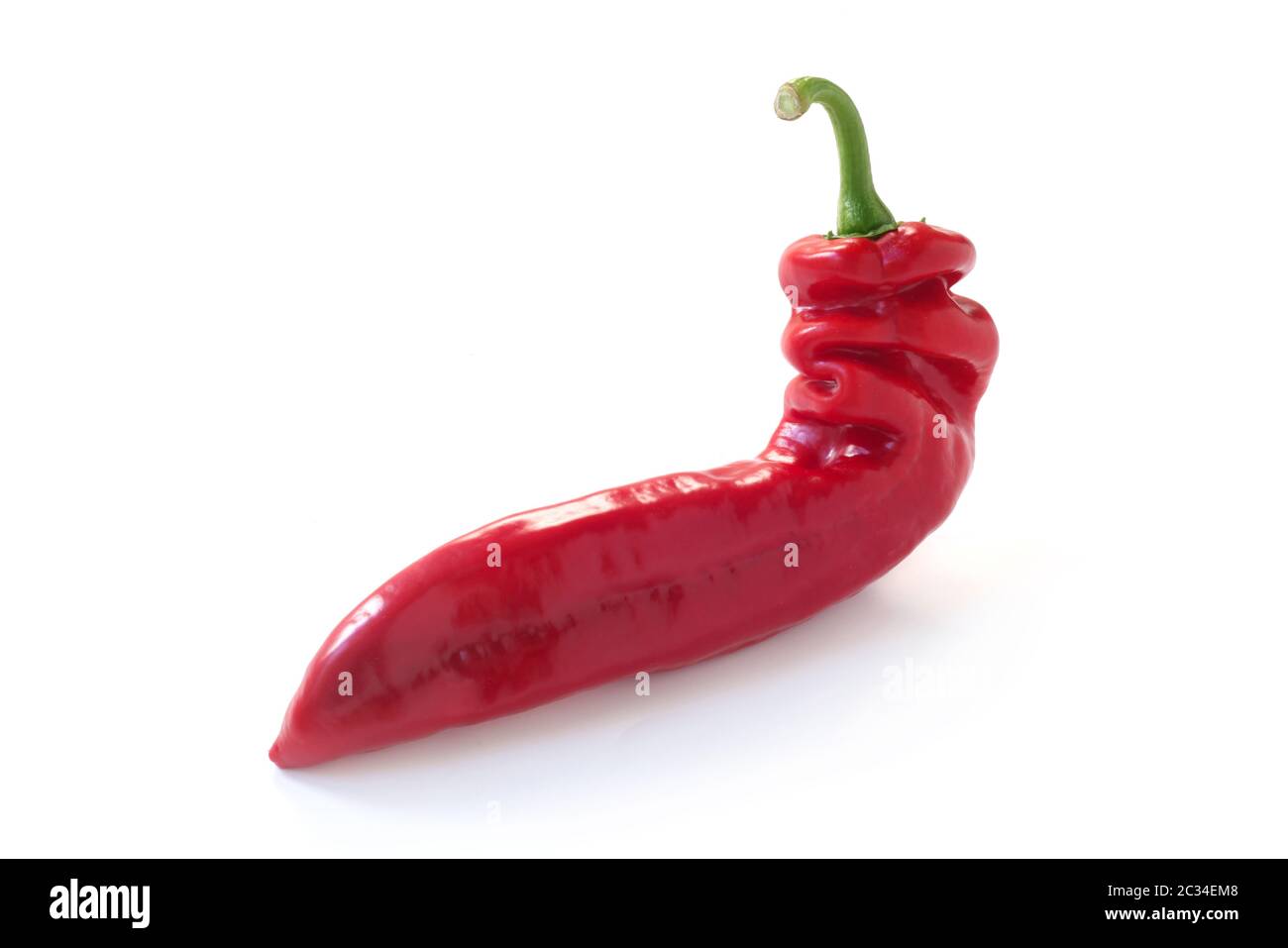 Sweet Red Pepper Isolated On White Stock Photo Alamy