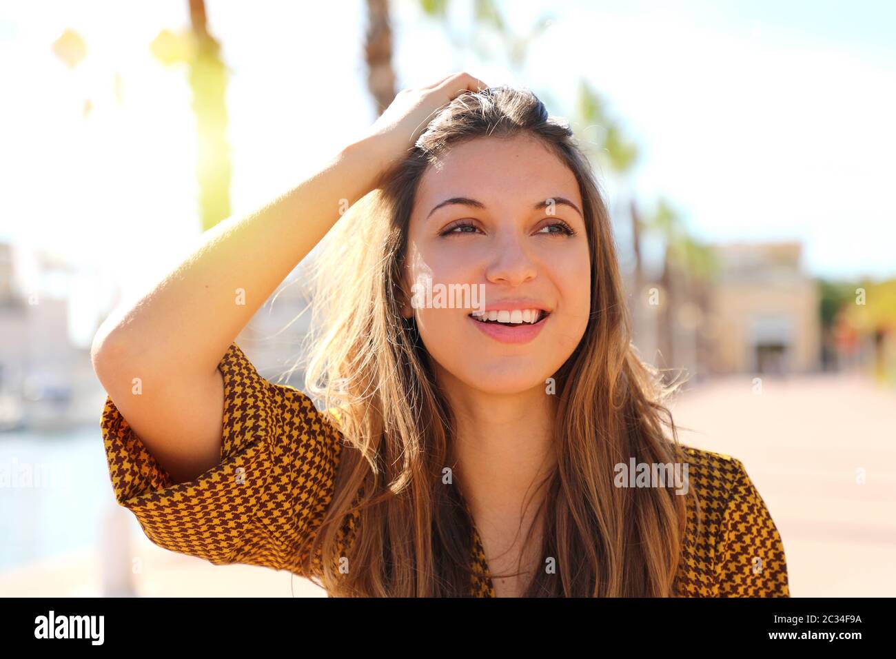 Smiling shy girl in stylish t-shirt and underwear Stock Photo by  ©ufabizphoto 235349272