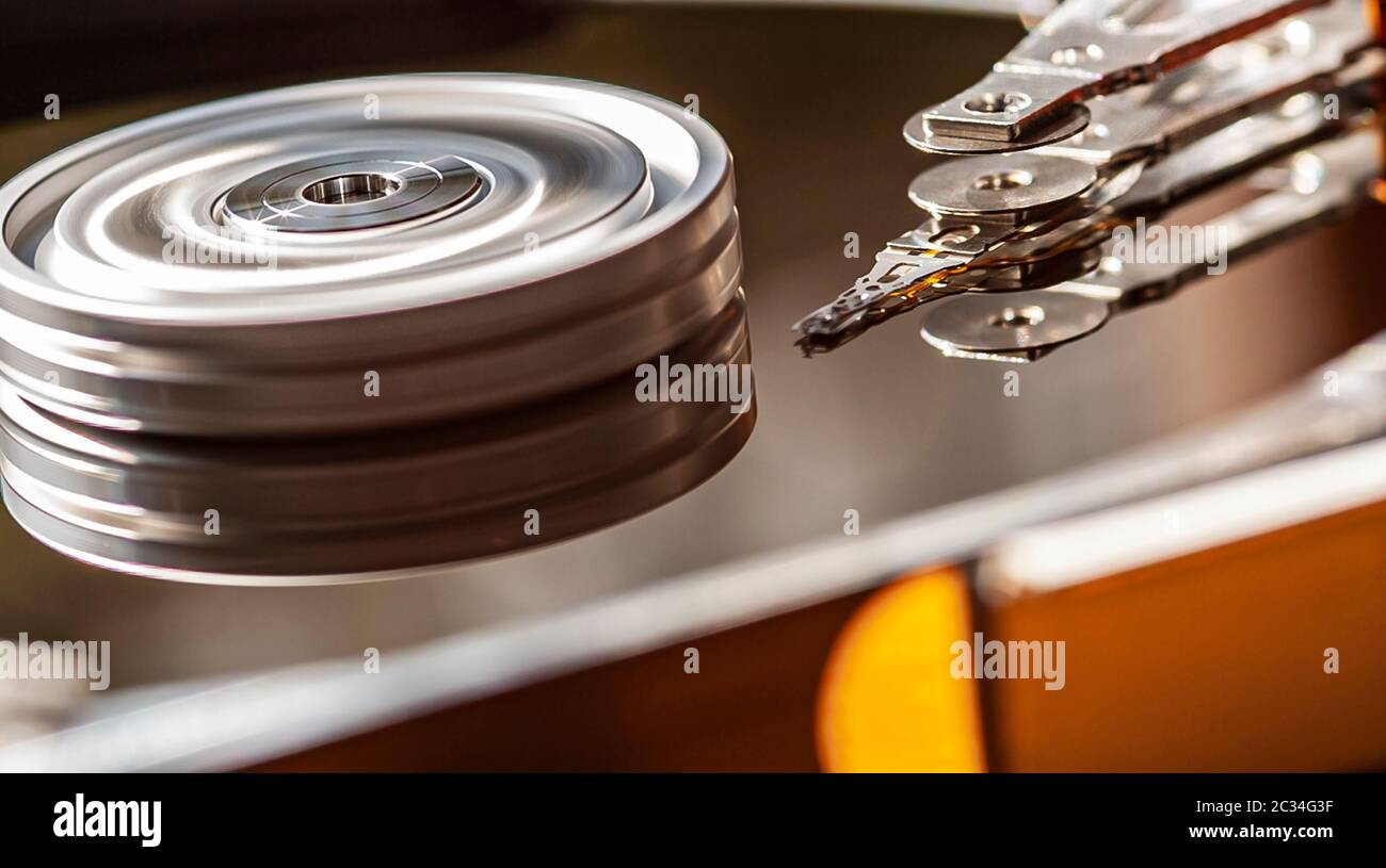 Inside of a hard disk hi-res stock photography and images - Alamy