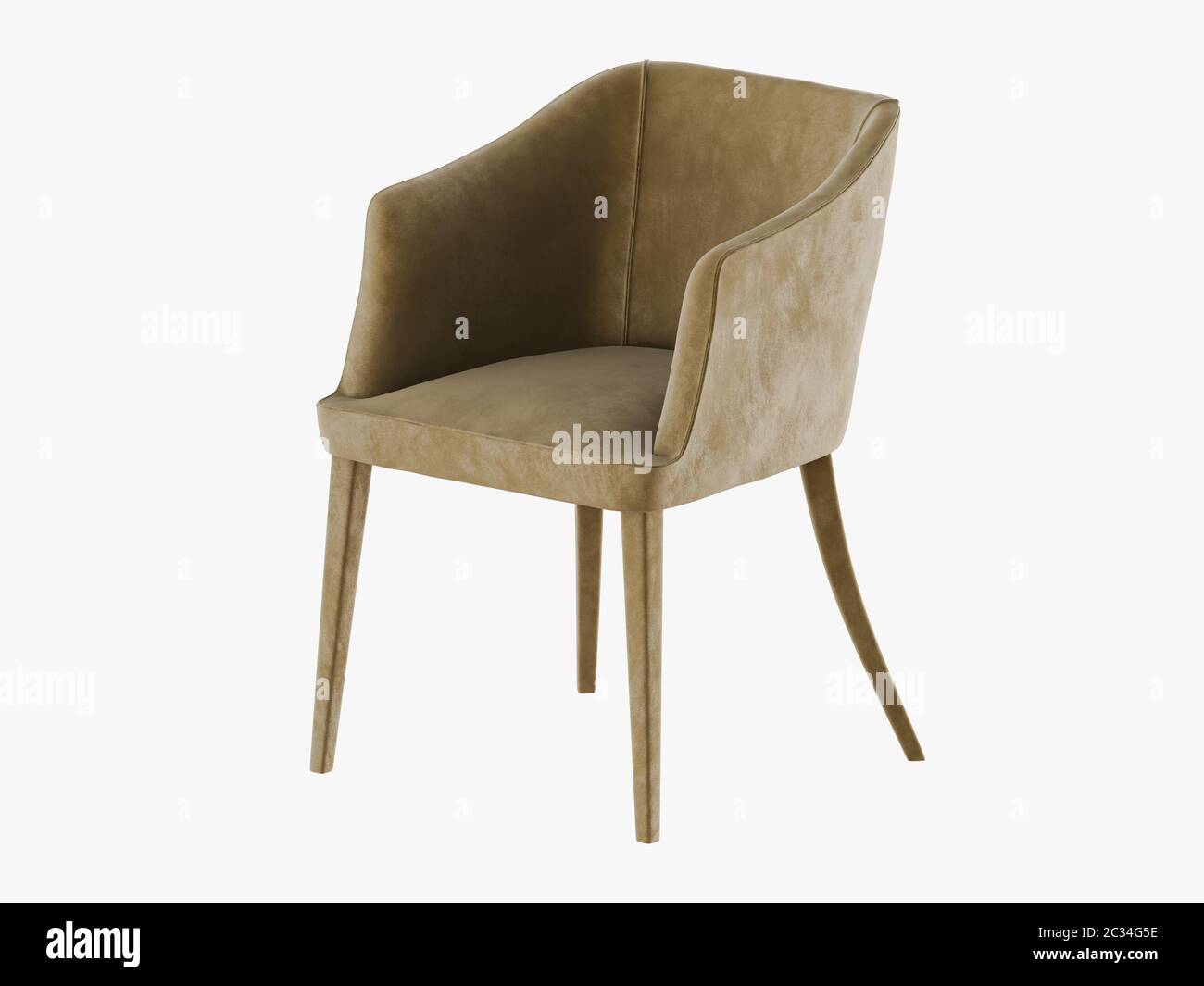 Chair material velveteen 3d rendering Stock Photo