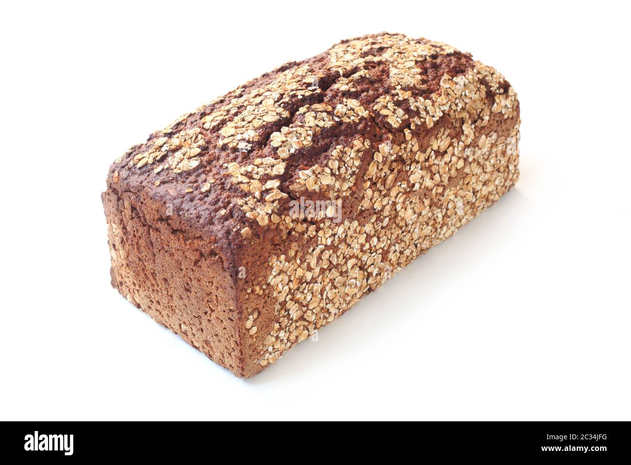 Whole Grain Loaf Of Bread Isolated On White Stock Photo - Alamy