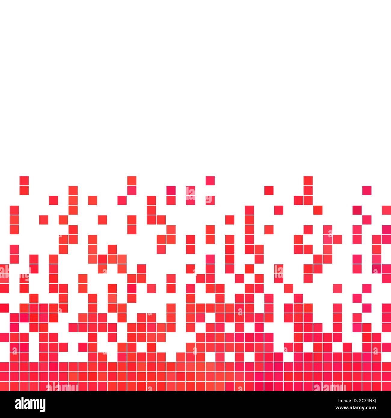 abstract square pixel mosaic background - red Stock Photo - Alamy