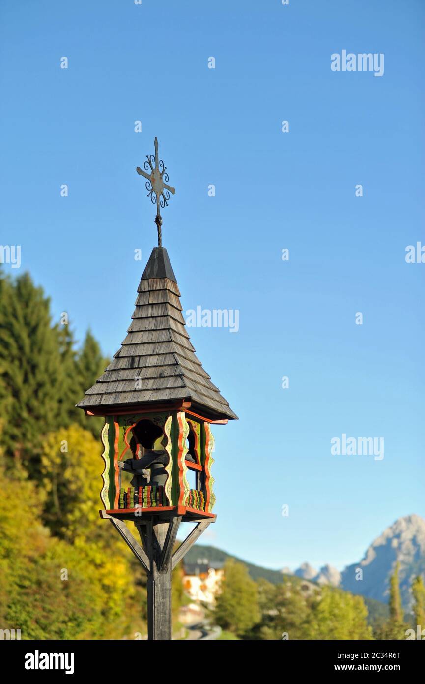 Traditional bell towers in Candide SÃ¼dtirol Stock Photo