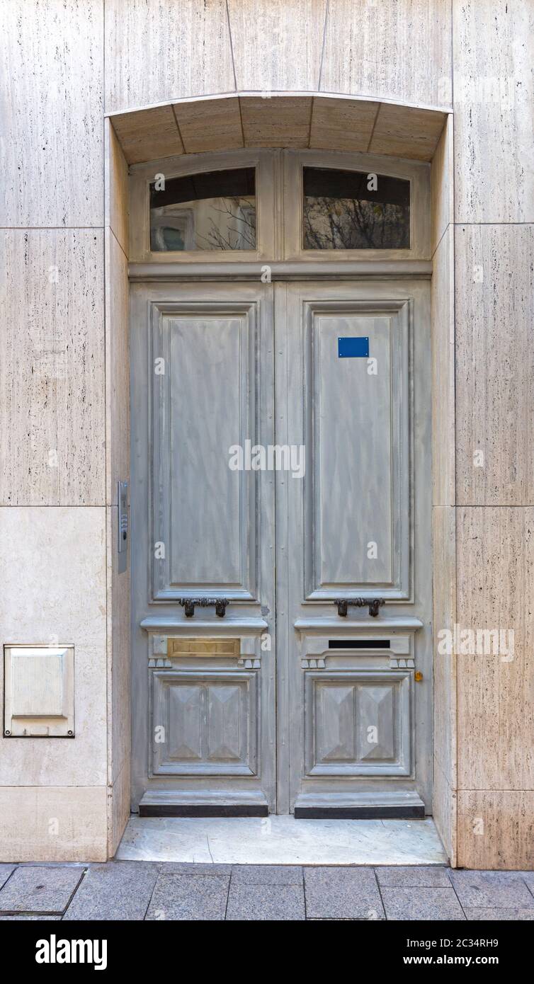 Big Double Door Marble House Entrance Stock Photo Alamy