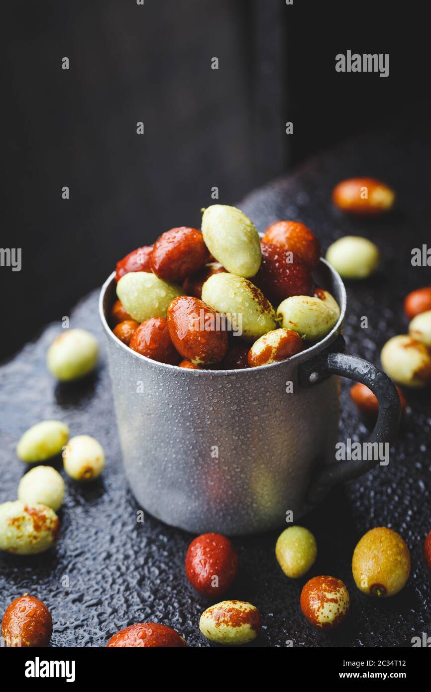 Chinese date fruitsZiziphus jujuba fruits Stock Photo Alamy