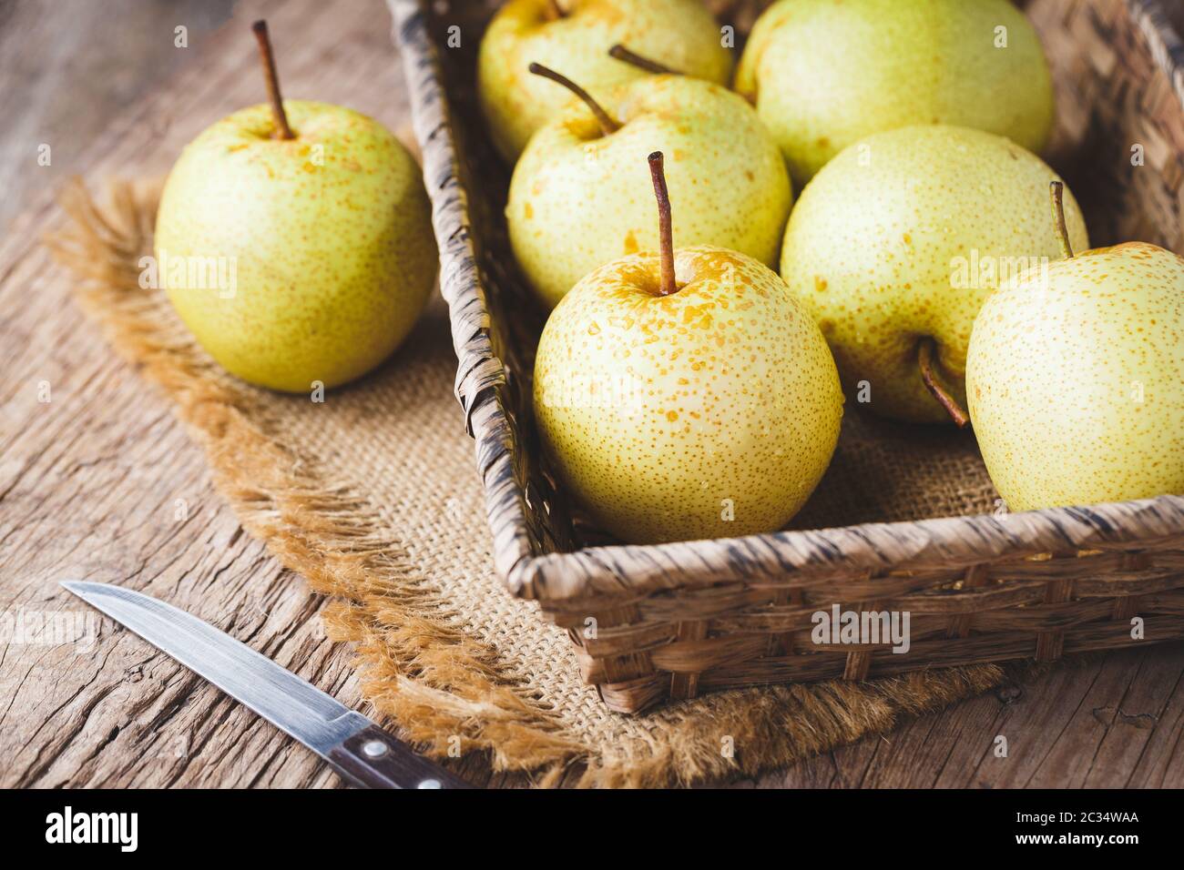 Fresh Asian pear Stock Photo