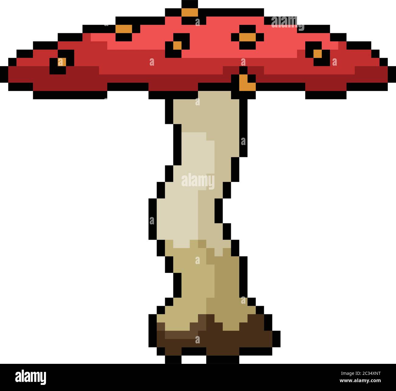 vector pixel art mushroom isolated cartoon Stock Vector Image & Art Alamy