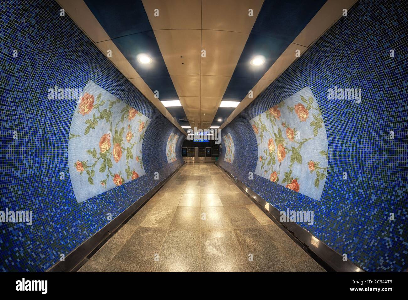 chawri bazar metro station Stock Photo