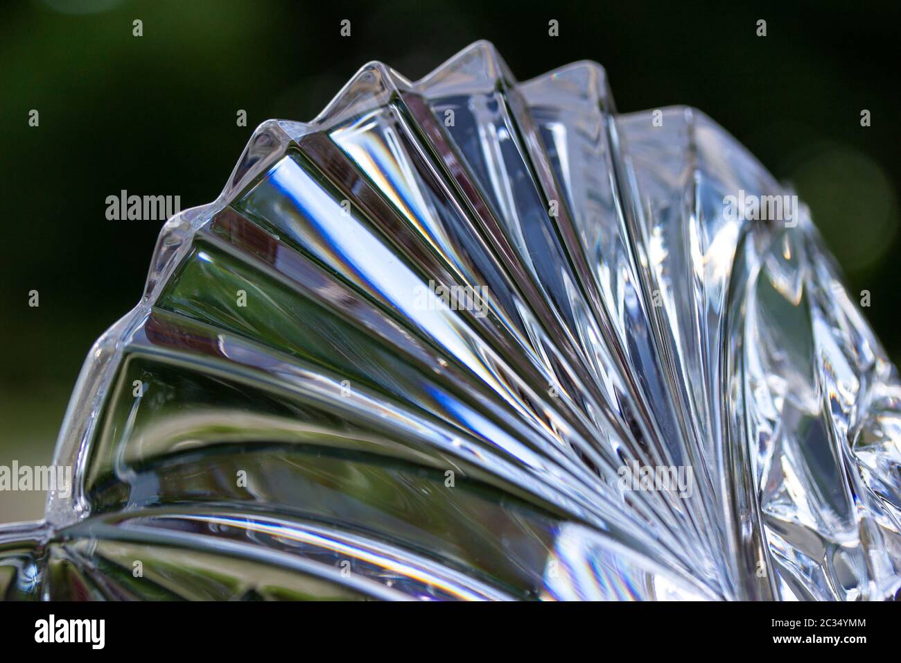 Macro abstract art background of beautiful lead crystal glass texture