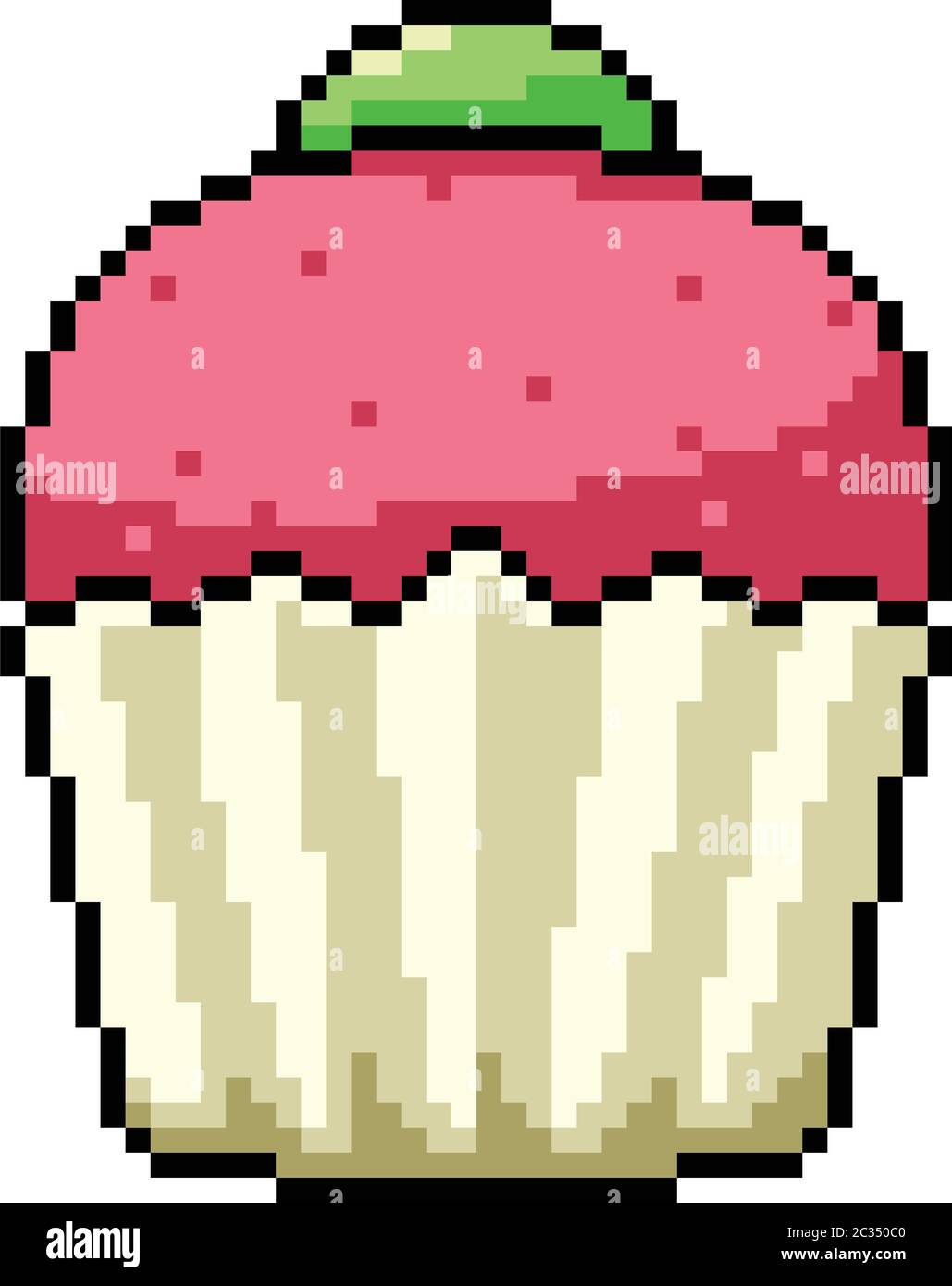 Pixel piece of cake isolated Royalty Free Vector Image