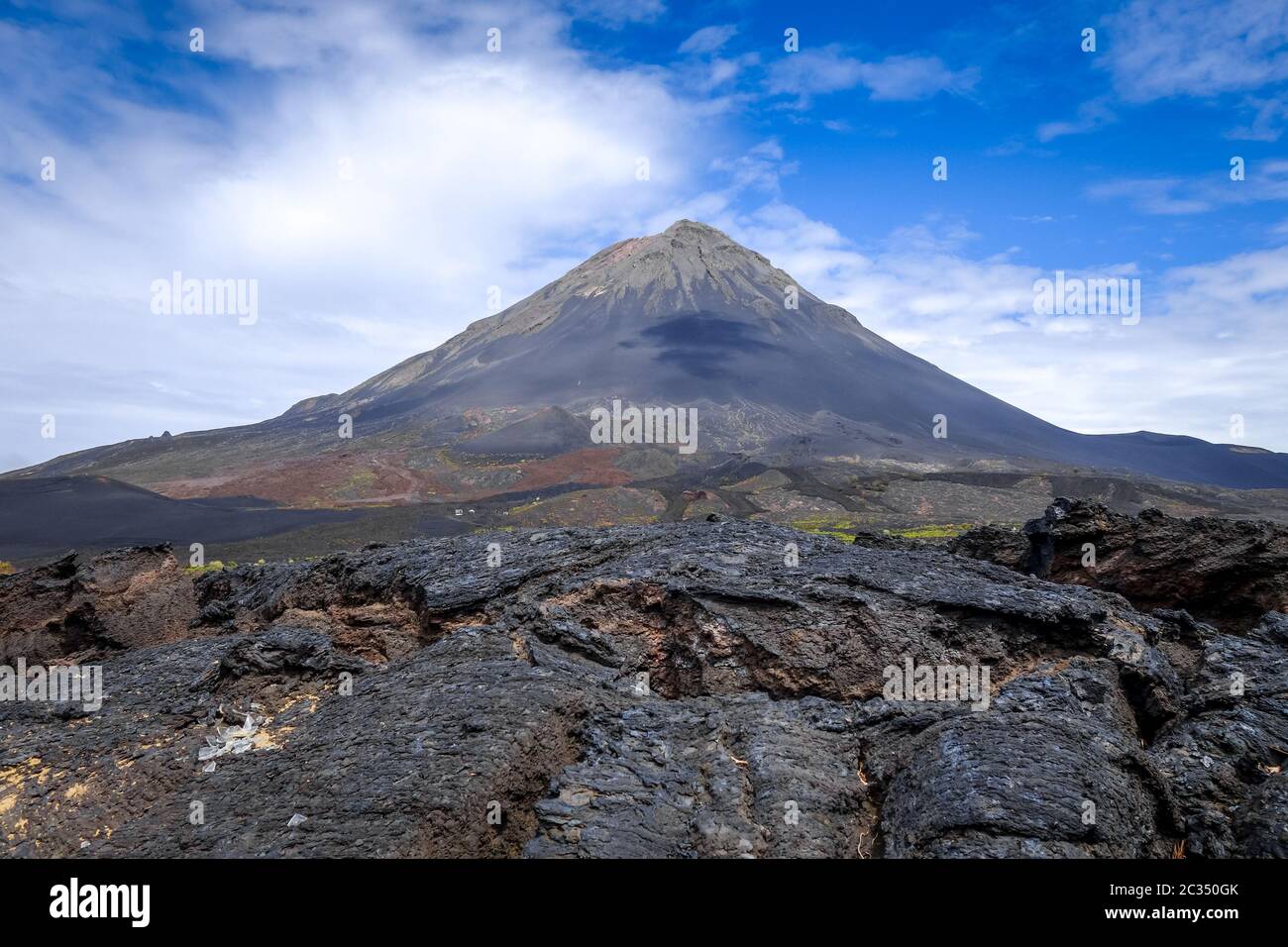 Pico do fogo volcano crater in cha das caldeiras hi-res stock ...