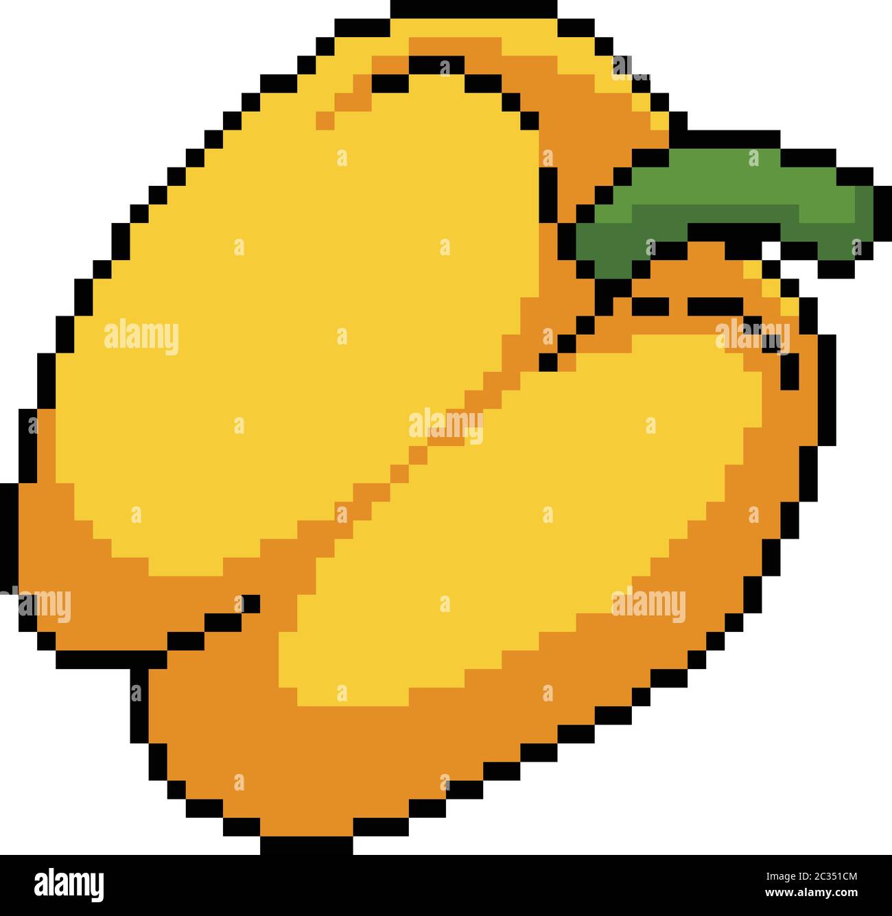 vector pixel art bell pepper isolated cartoon Stock Vector Image & Art