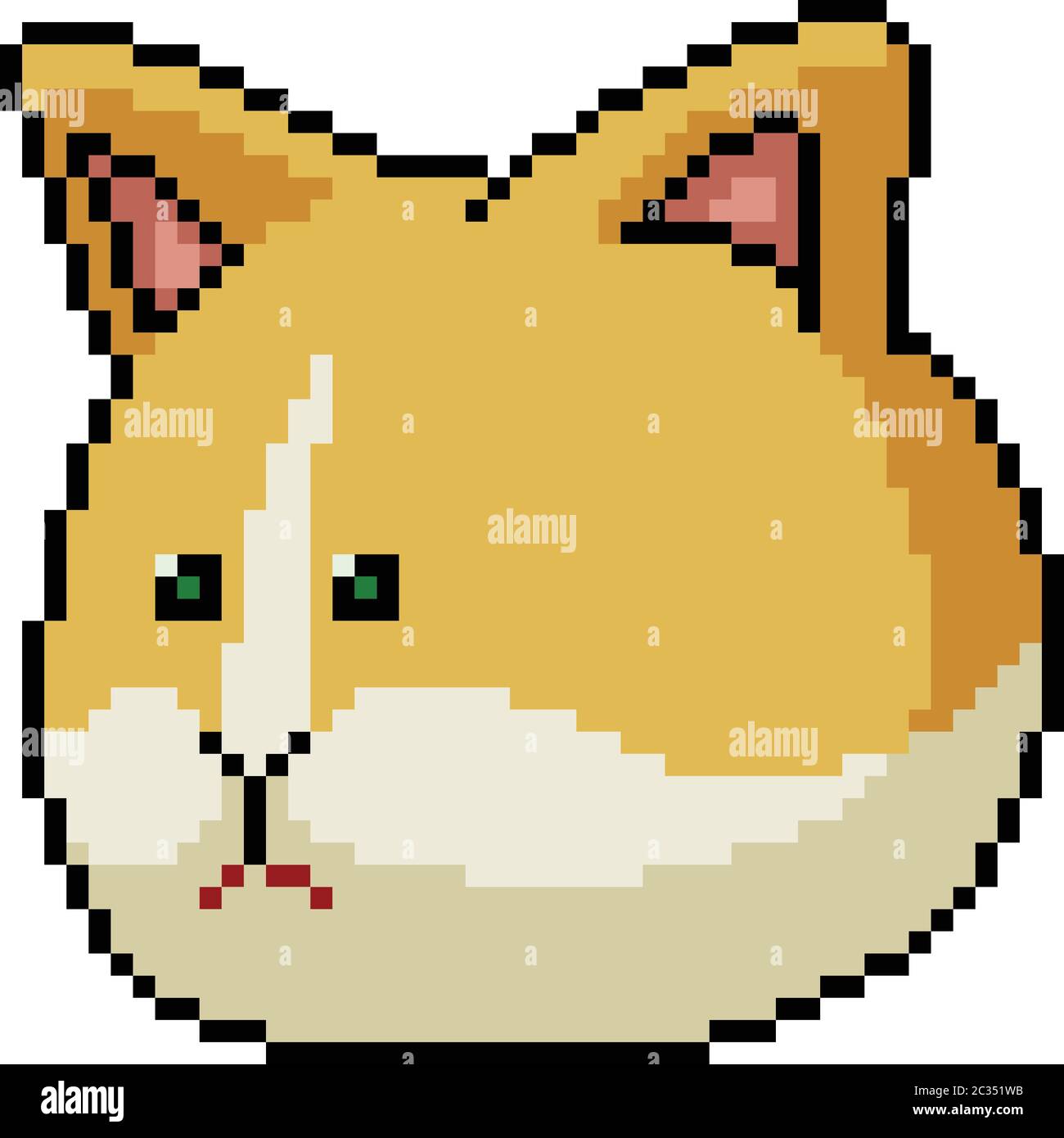 vector pixel art cat sleep isolated cartoon Stock Vector Image & Art - Alamy