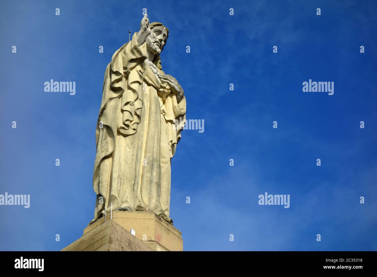 Christ statue in San Sebastian Stock Photo