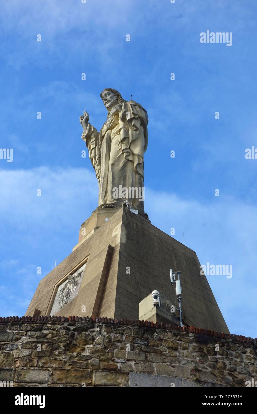 Christ statue in San Sebastian Stock Photo