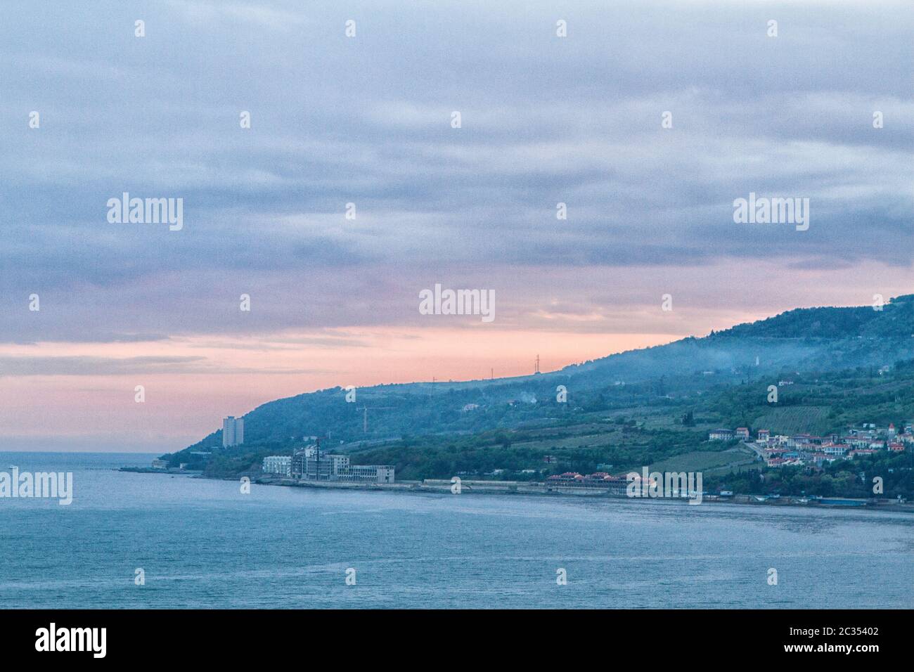 Hurzuf or Gurzuf is a resort-town in the Crimea Stock Photo