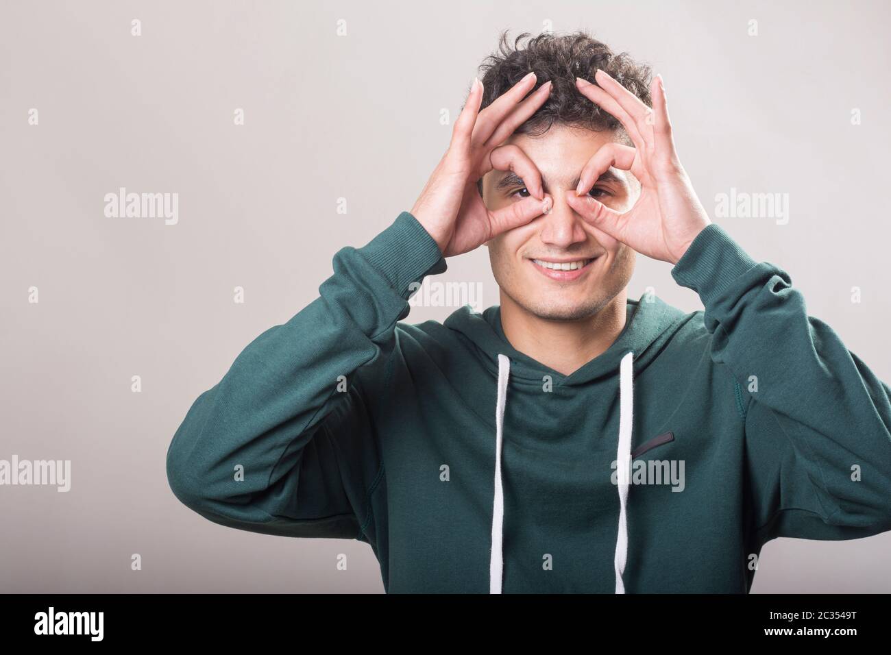 Man hands level gesture in hi-res stock photography and images - Alamy