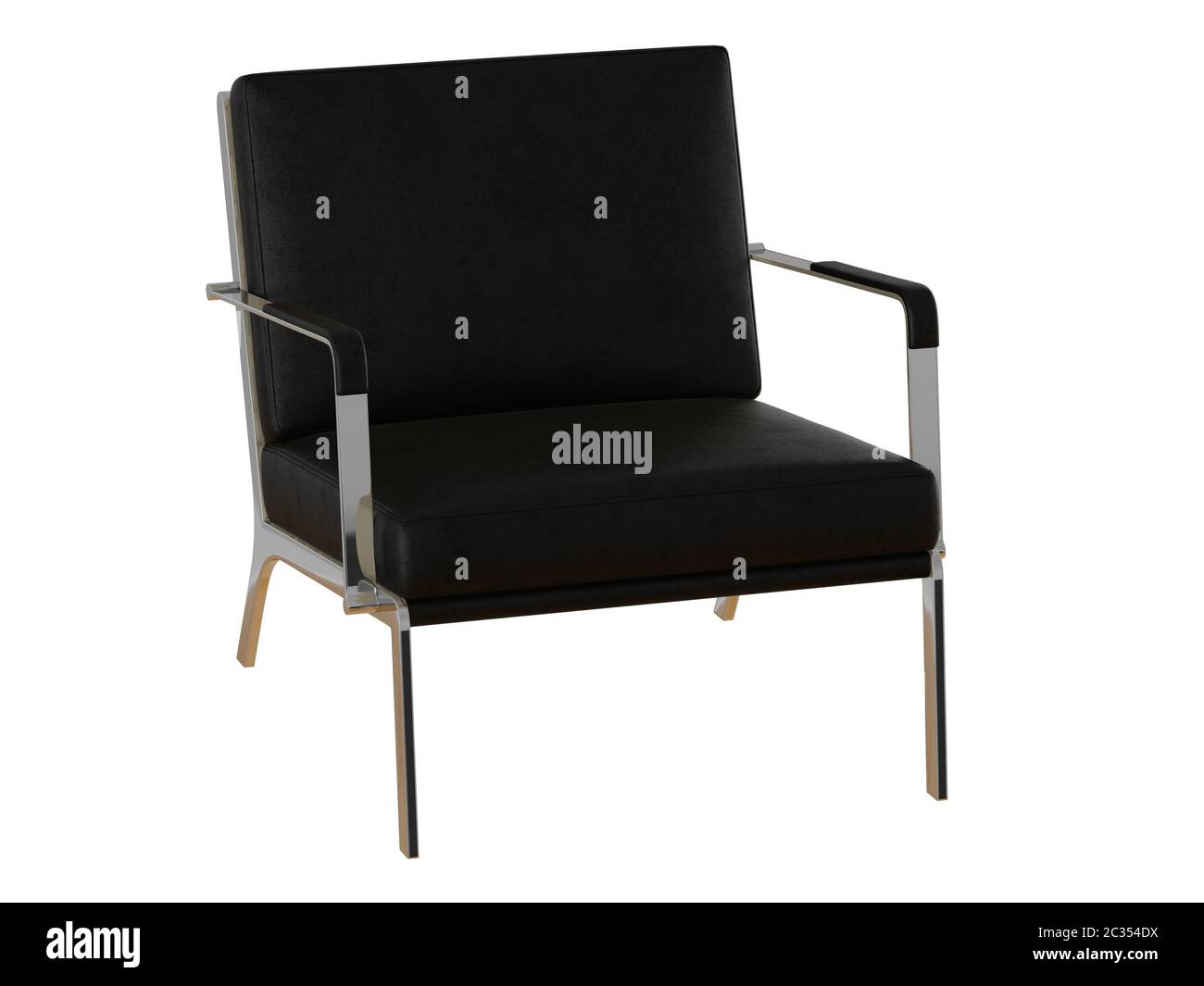 Black office armchair 3d rendering Stock Photo Alamy
