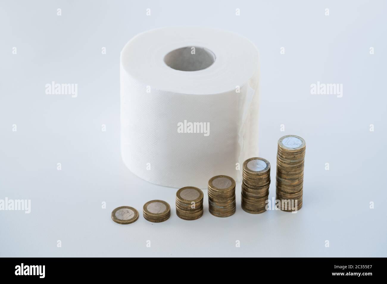 Toilet Paper Rising Price During Coronavirus Panic Stock Photo Alamy
