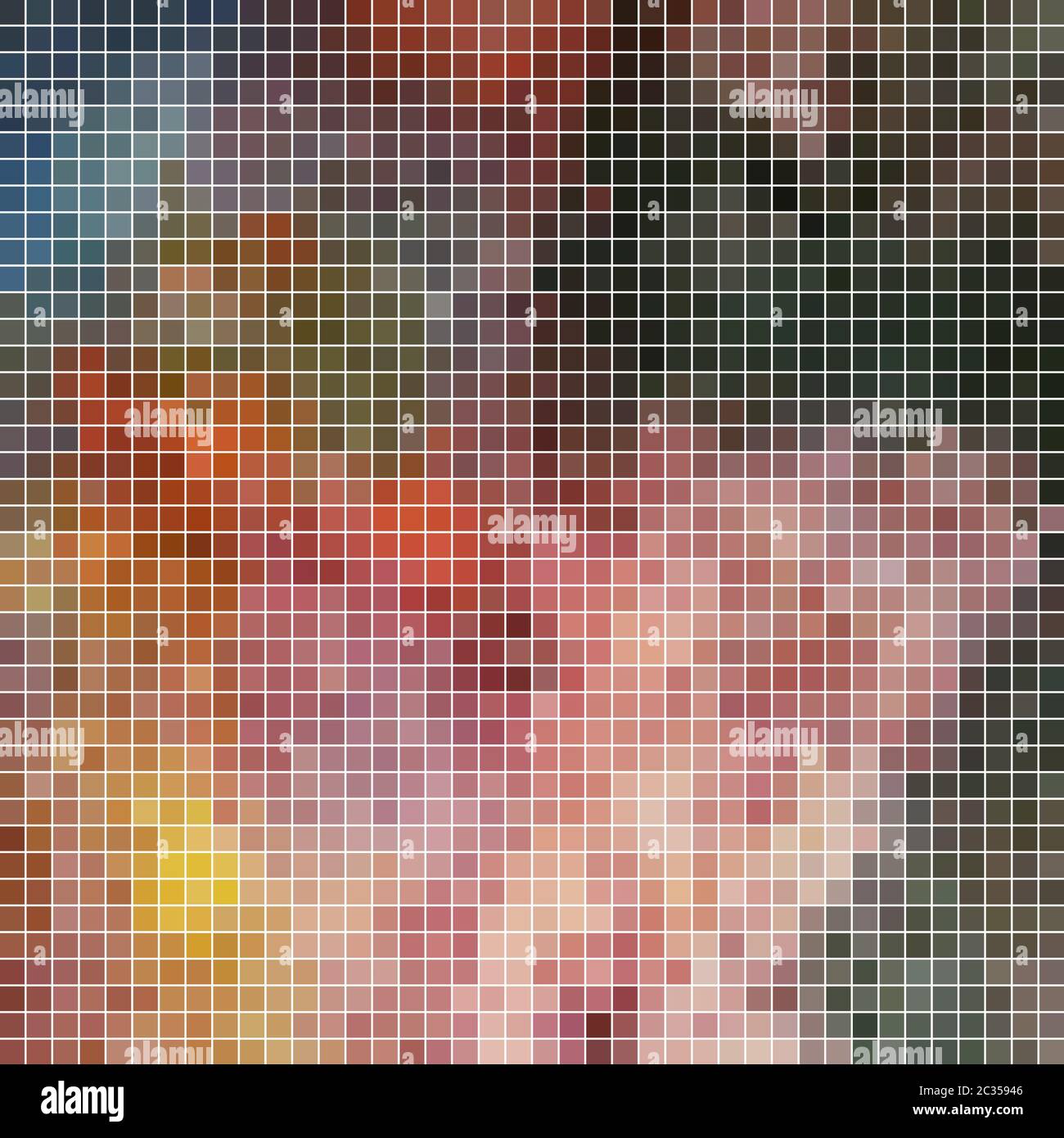 abstract square pixel mosaic background - red and green Stock Photo - Alamy