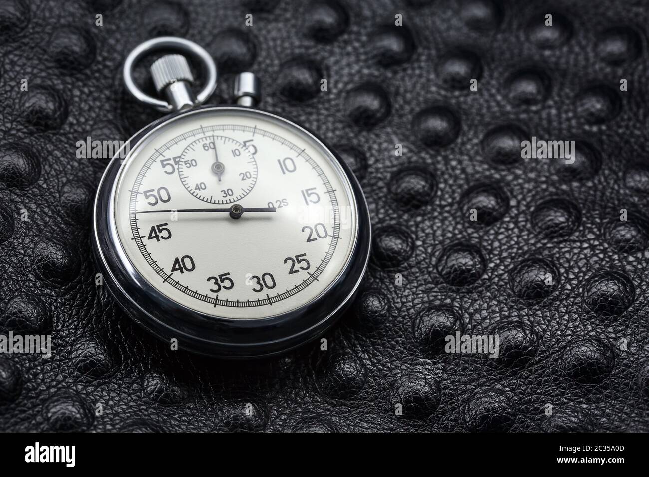 Photo of old analogue stopwatch. Stock Photo