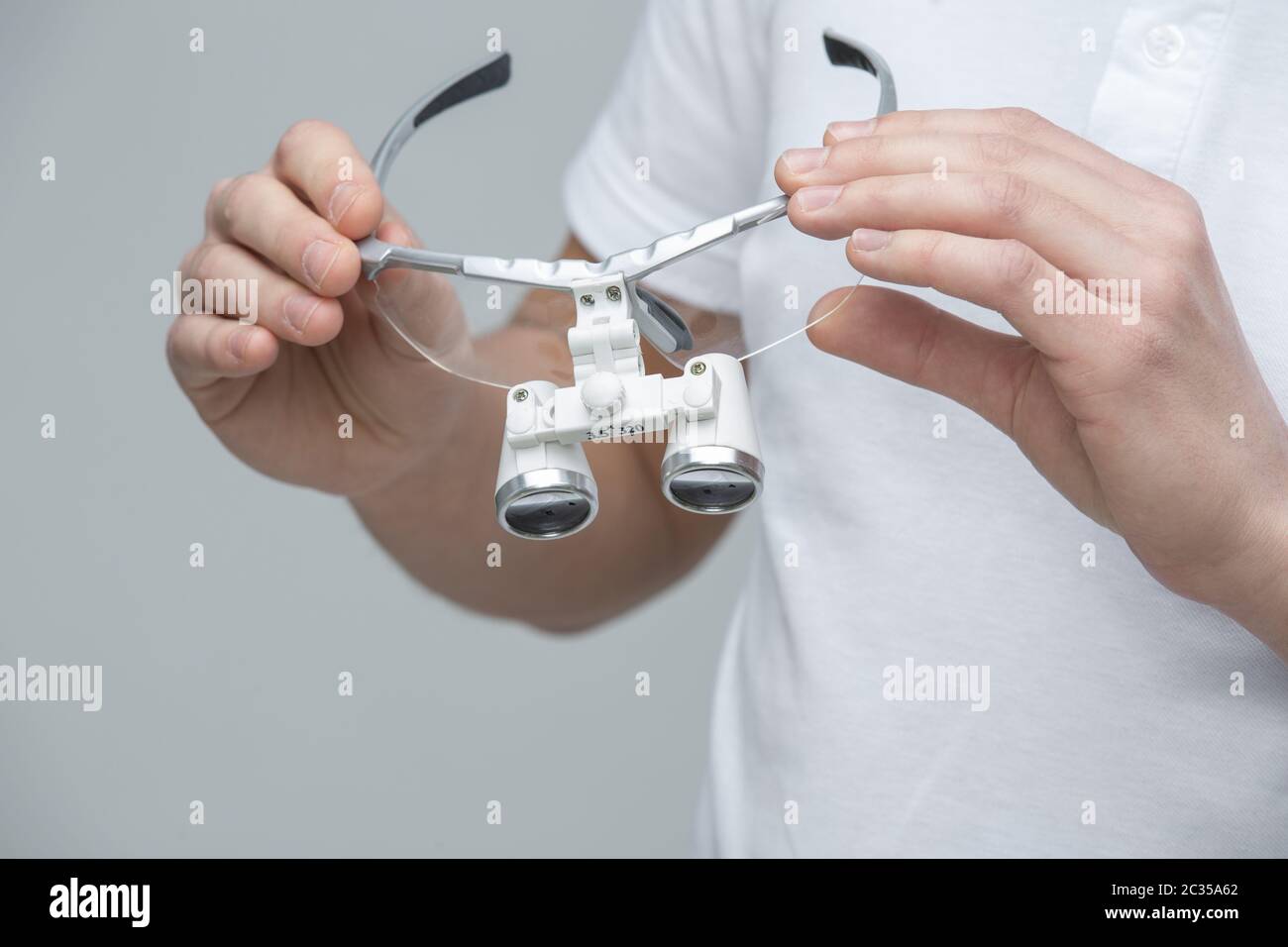 Dental binocular loupes Stock Photo Alamy