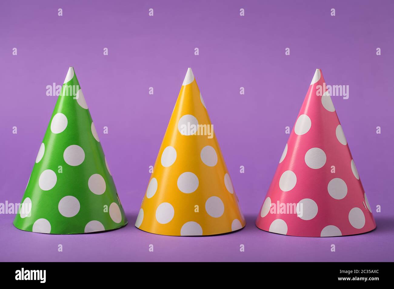 Three party hats Stock Photo Alamy
