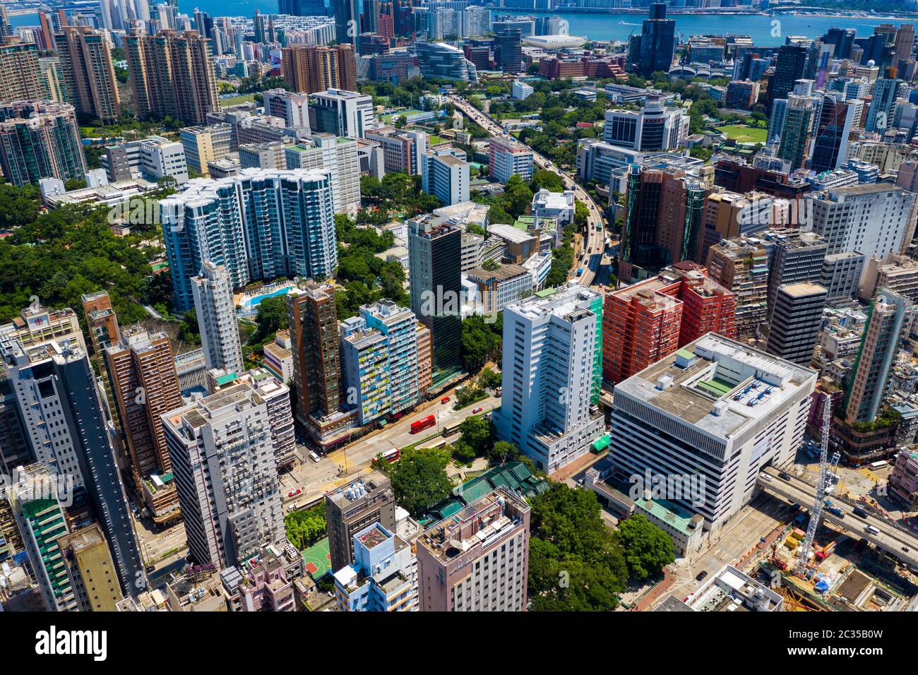 Wide panorama over hong kong hi-res stock photography and images - Alamy