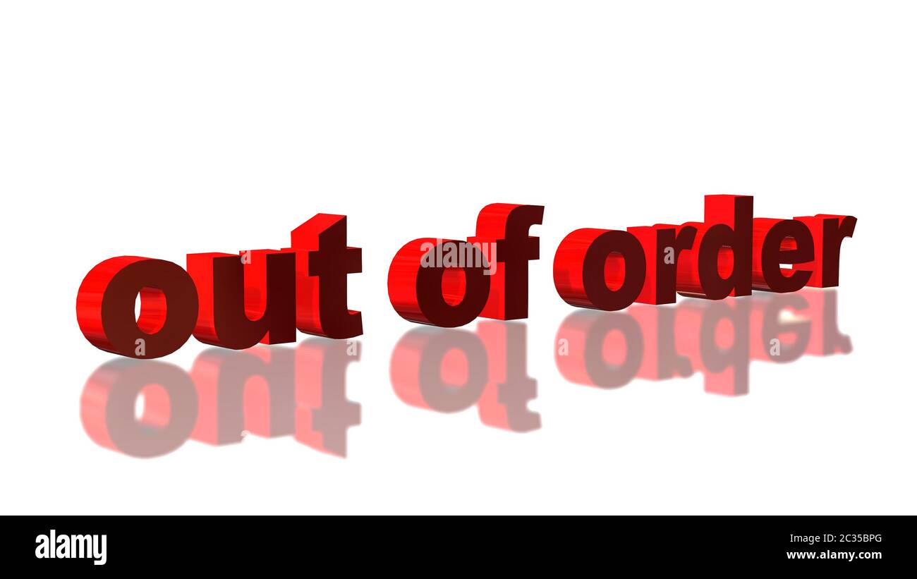 Lettering out of order with reflectons on the floor Stock Photo - Alamy