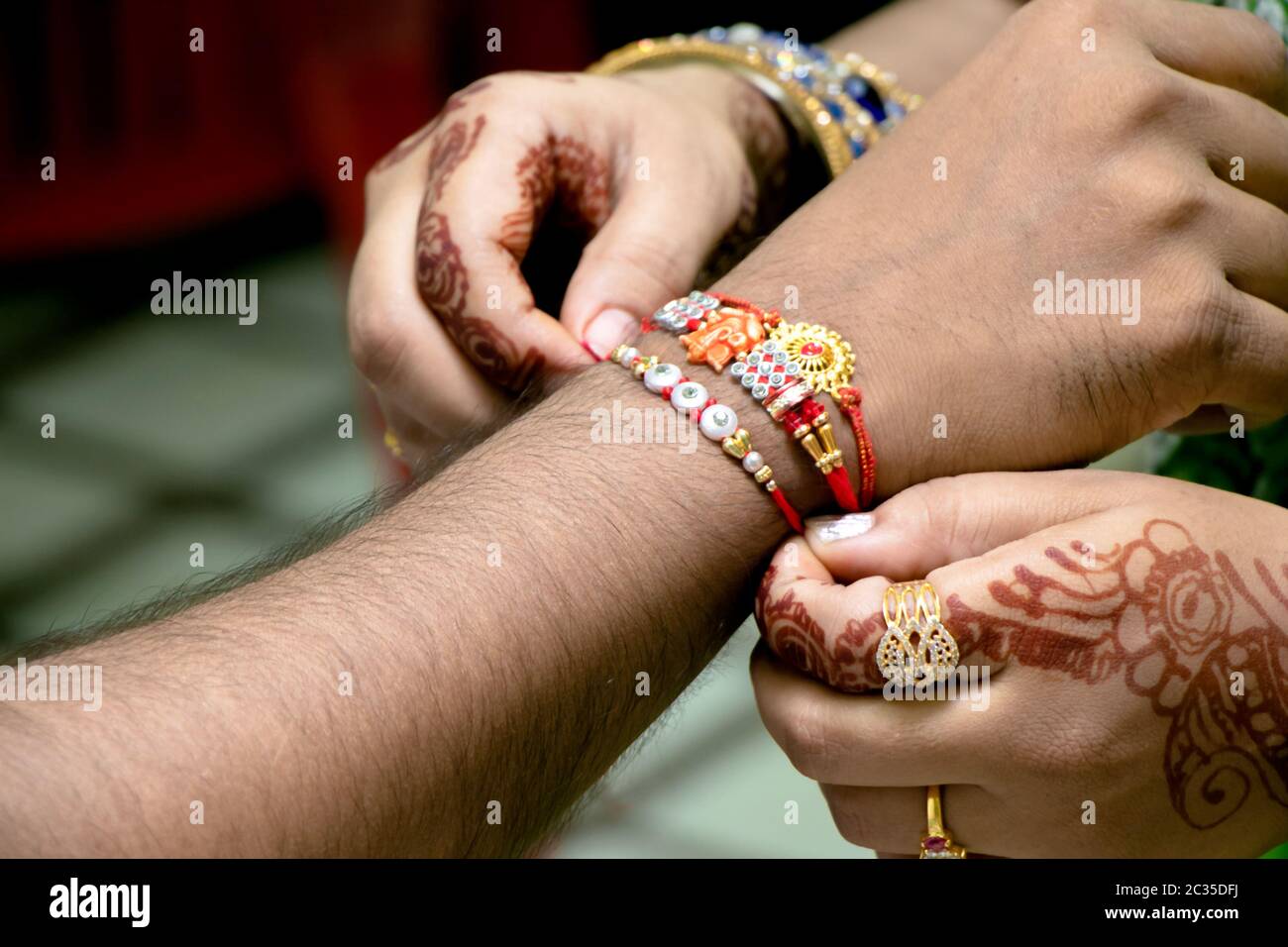 Indian Rakhi Festival Traditional Rakhi Bracelet Rakshabandhan Brother Sister 