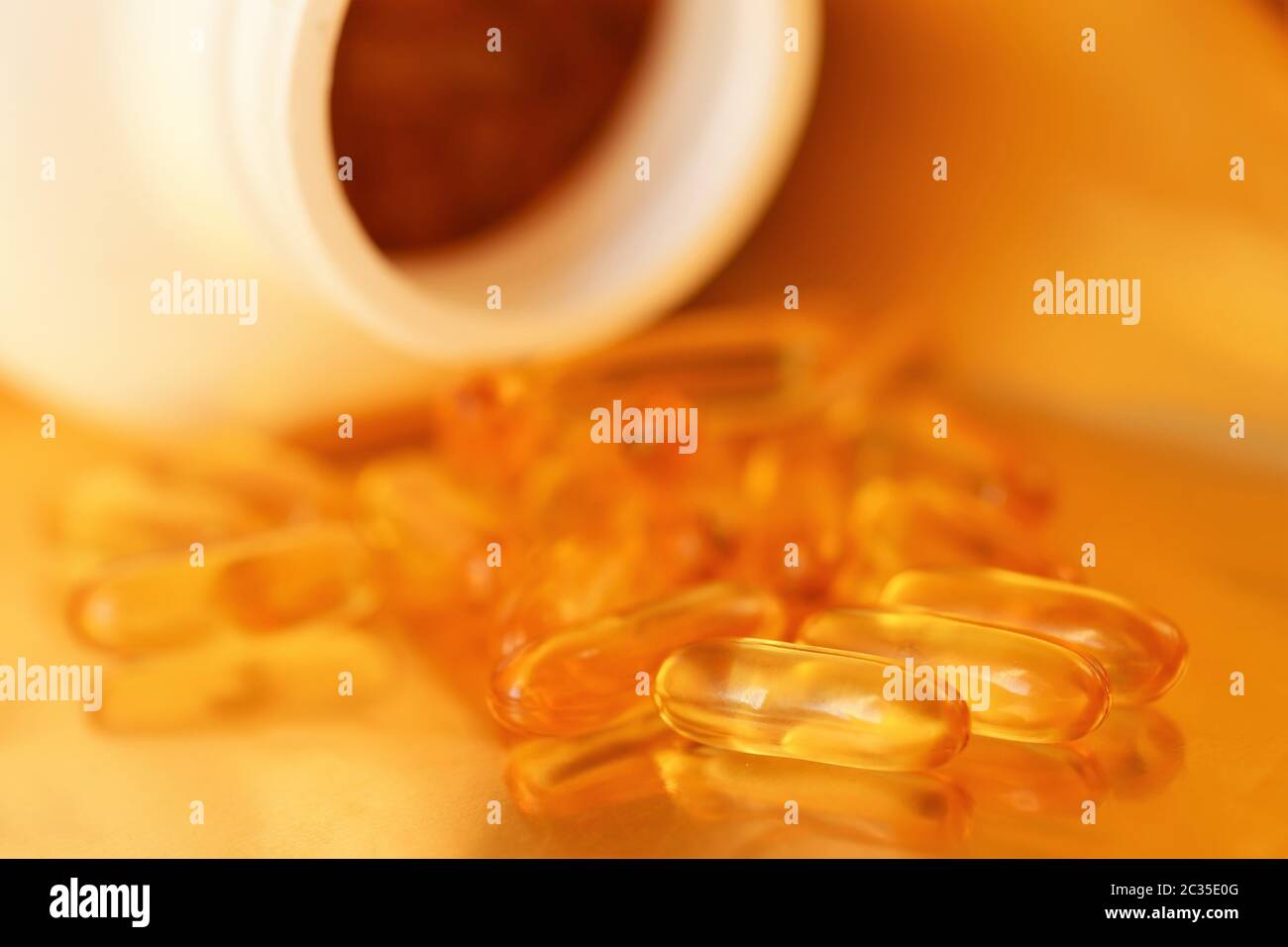 Fish Oil Gelatin Capsules.Omega three fatty acids.Healthy eating and