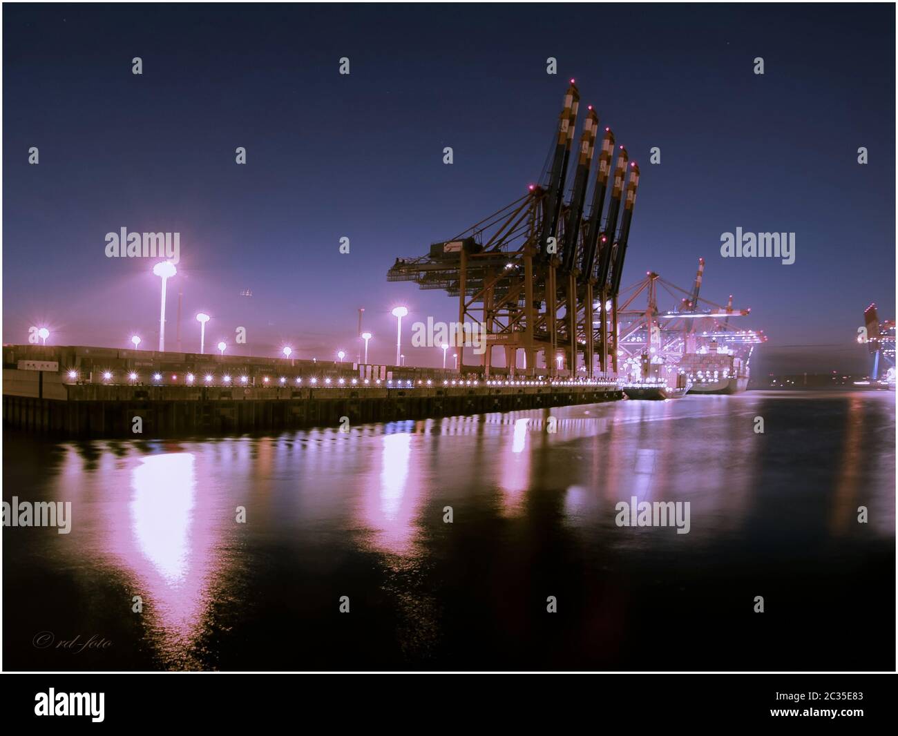Container Port Hamburg Stock Photo