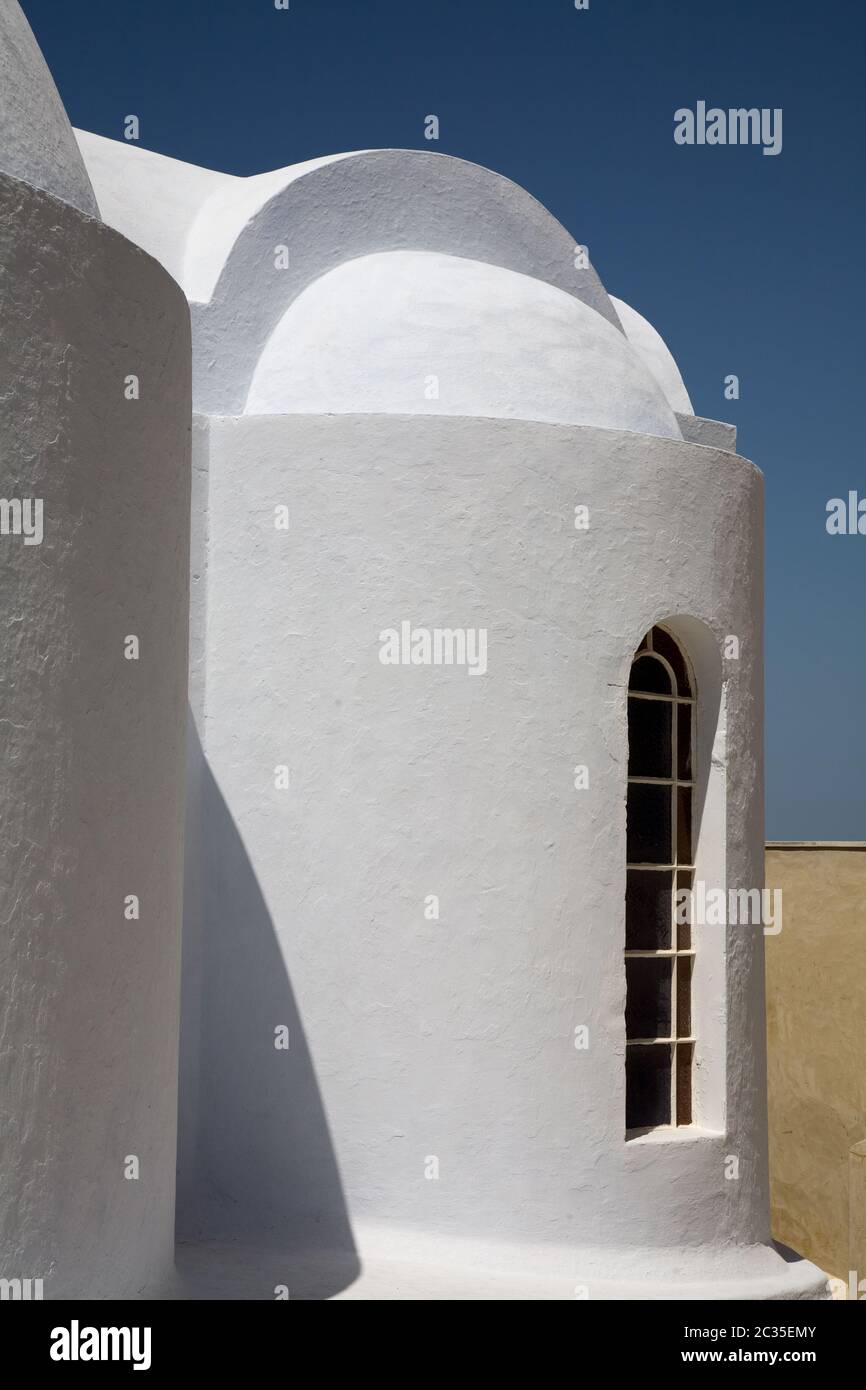 typical church of santorini island, in greece. village of Ia Stock Photo