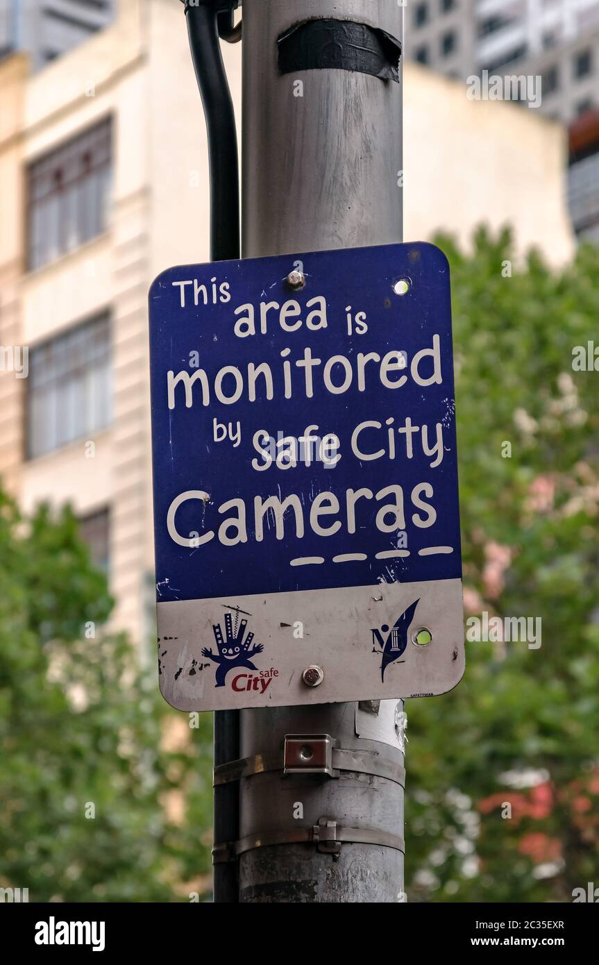 Public surveillance in Melbourne Stock Photo